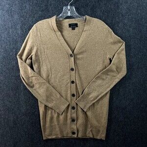 J Crew Cardigan Sweater Women's Extra Extra Small Brown Button Wool Cashmere